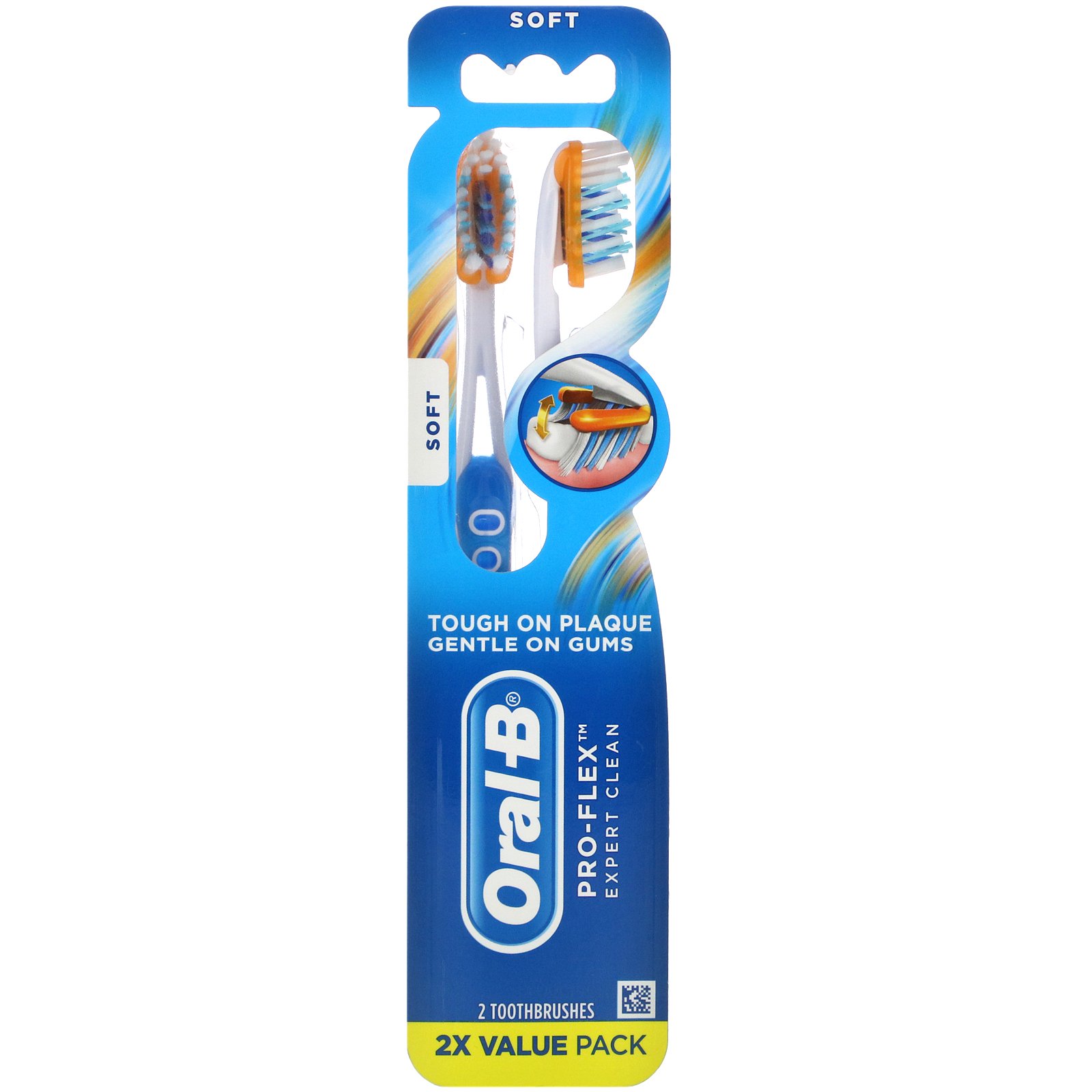 Oral-B, Pro-Flex, Toothbrush, Soft, 2 Toothbrushes - Imagem 2
