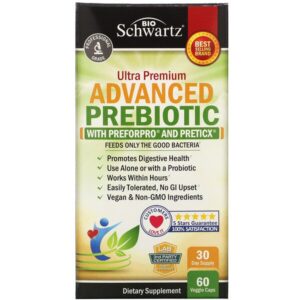 Comprar bioschwartz, advanced prebiotic, 60 veggie capsules preço no brasil prebióticos suplementos nutricionais suplemento importado loja 195 online promoção -