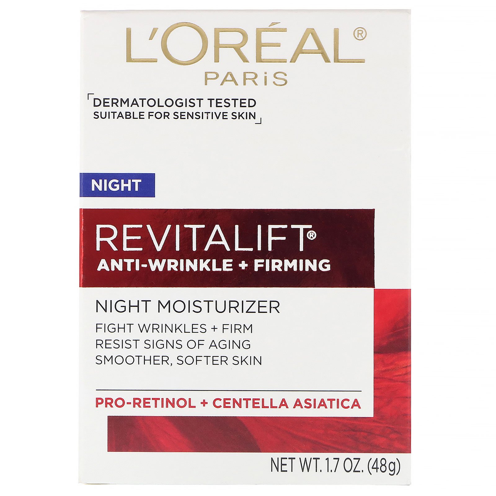 L'Oreal, Creme noturno Revitalift antirrugas + firmador, 48 g - Imagem 2