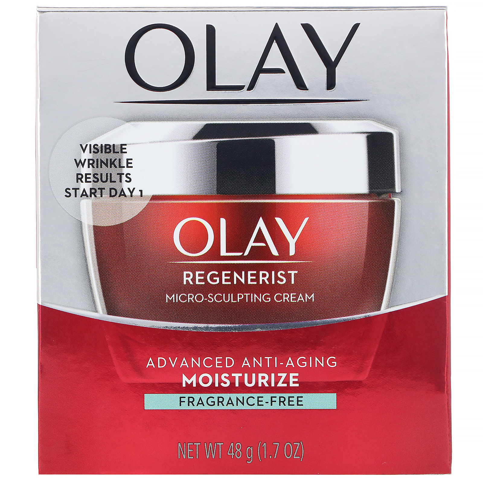 Olay, Regenerist, Creme Micro-Sculpting, Sem Perfume, 48 g (1,7 oz) - Imagem 2