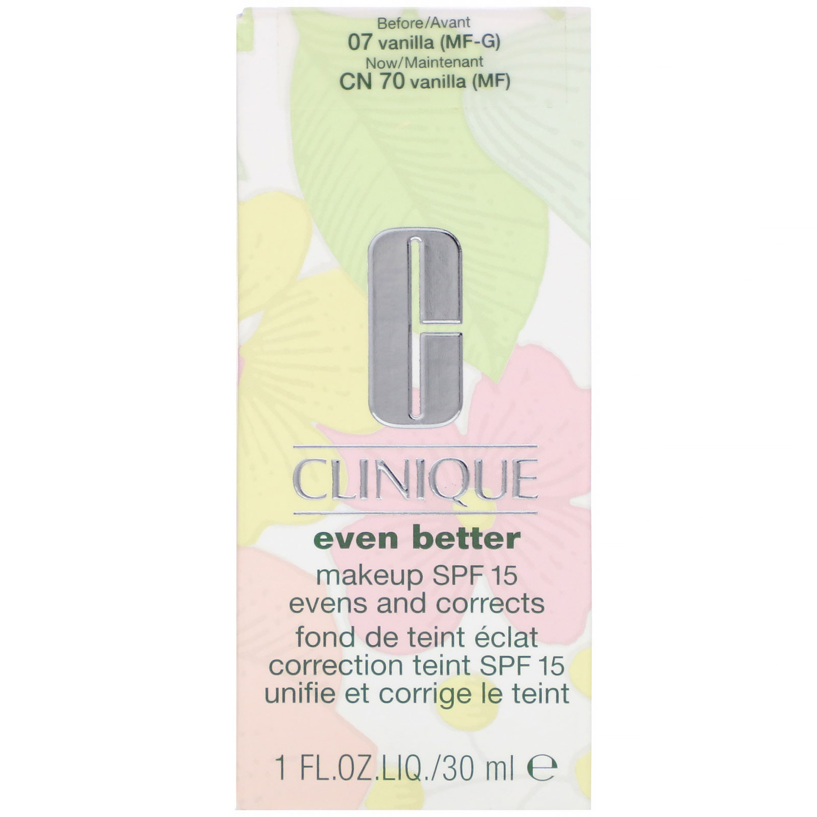 Clinique, Even Better Makeup, SPF 15, CN 70 Vanilla (MF), 1 fl oz (30 ml) - Imagem 2