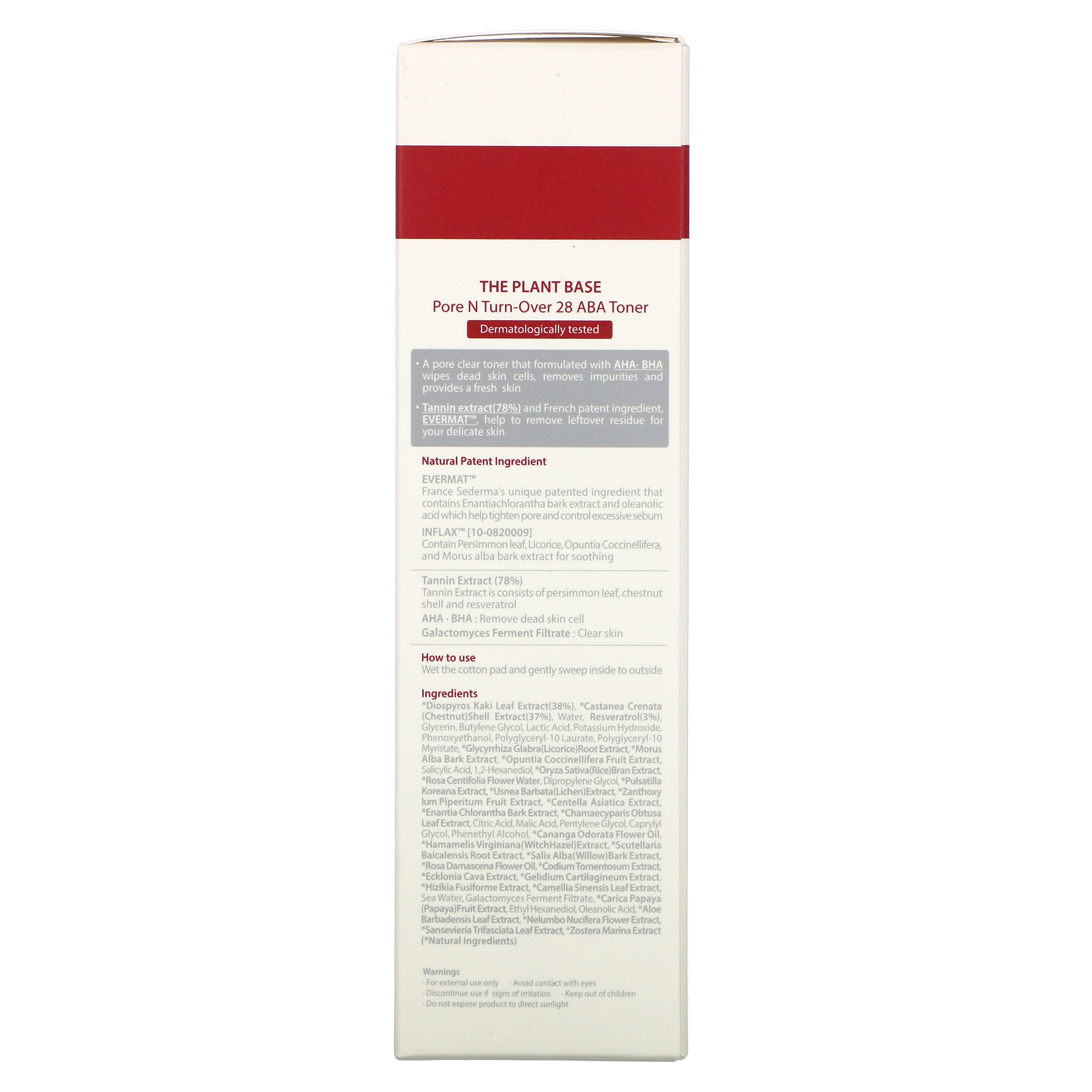 The Plant Base, Pore N, Turn-Over 28 ABA Toner, 5.07 fl oz (150 ml) - Imagem 3