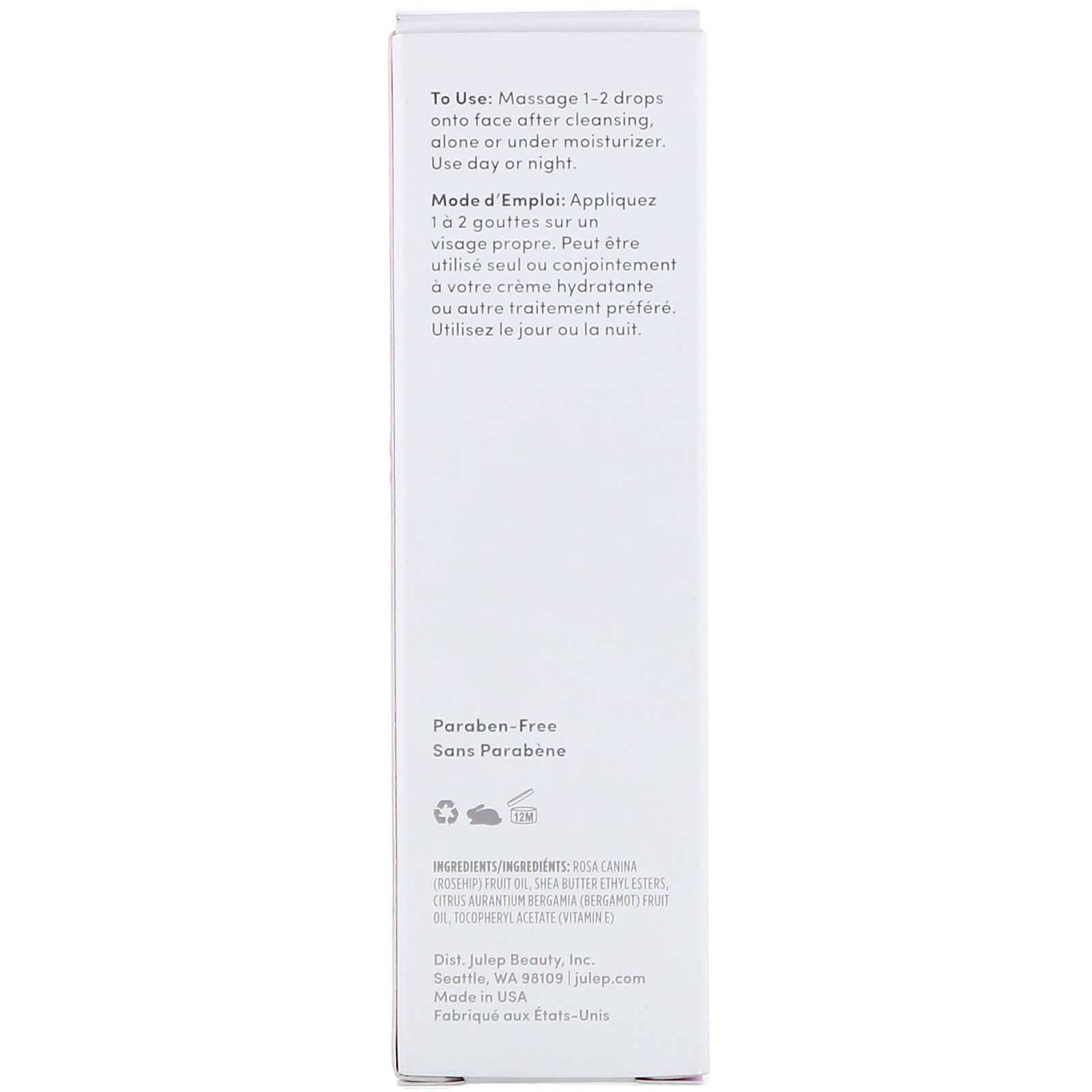 Julep, Boost Your Radiance, óleo facial reparador de rosa mosqueta, 25 ml - Imagem 3