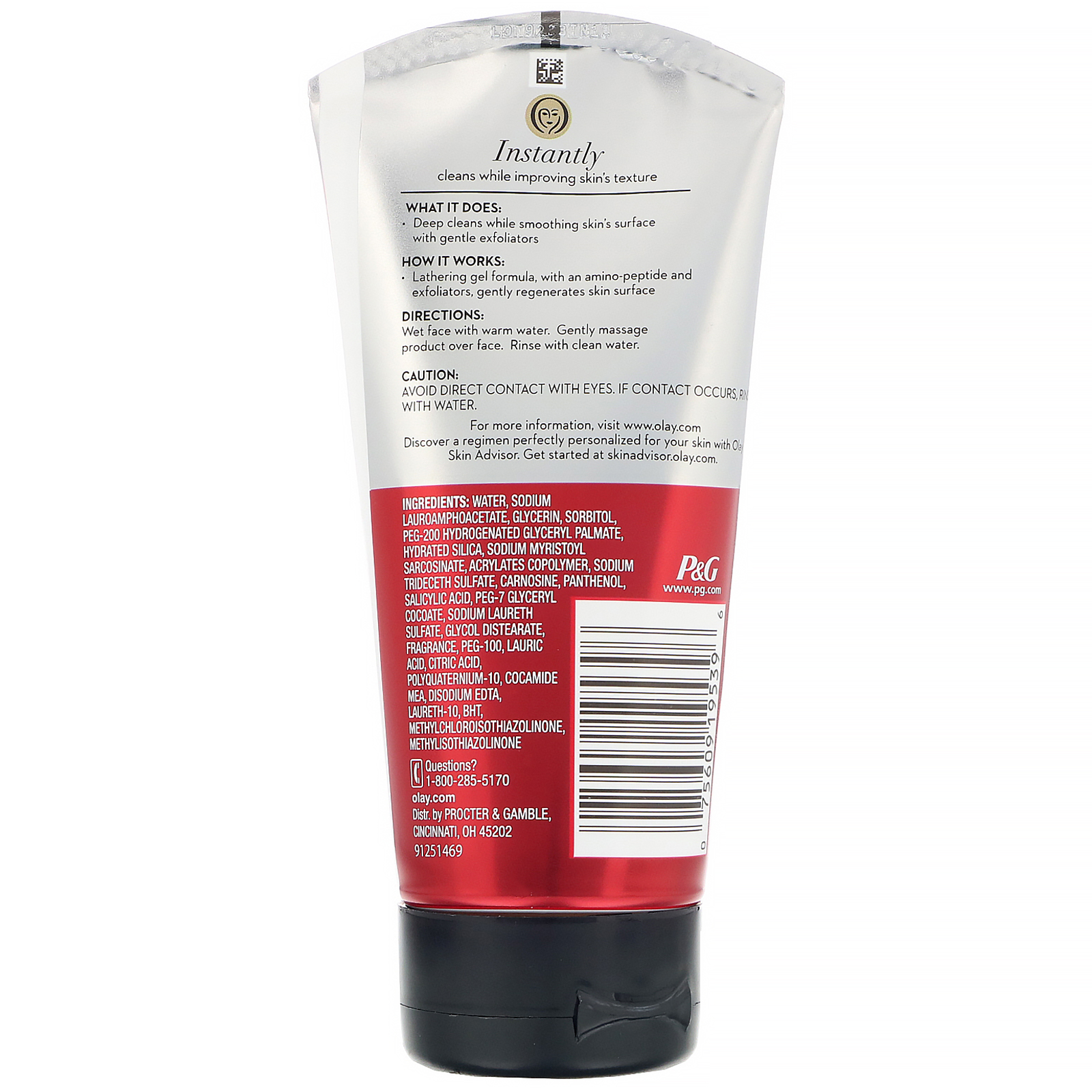 Olay, Regenerist, Anti-idade Avançado, Esfoliante Desintoxicante para os Poros, 150 ml (5 fl oz) - Imagem 2