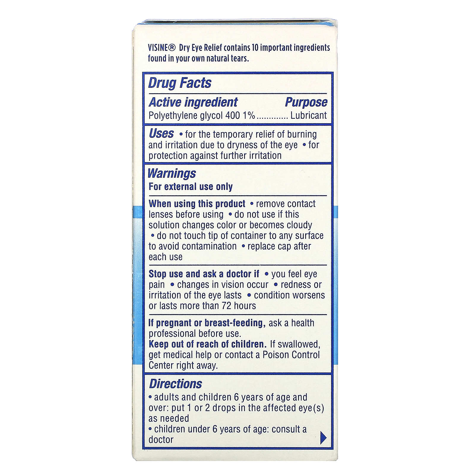 Visine, Dry Eye Relief, Lubricant Eye Drops, 1/2 fl oz (15 ml) - Imagem 3