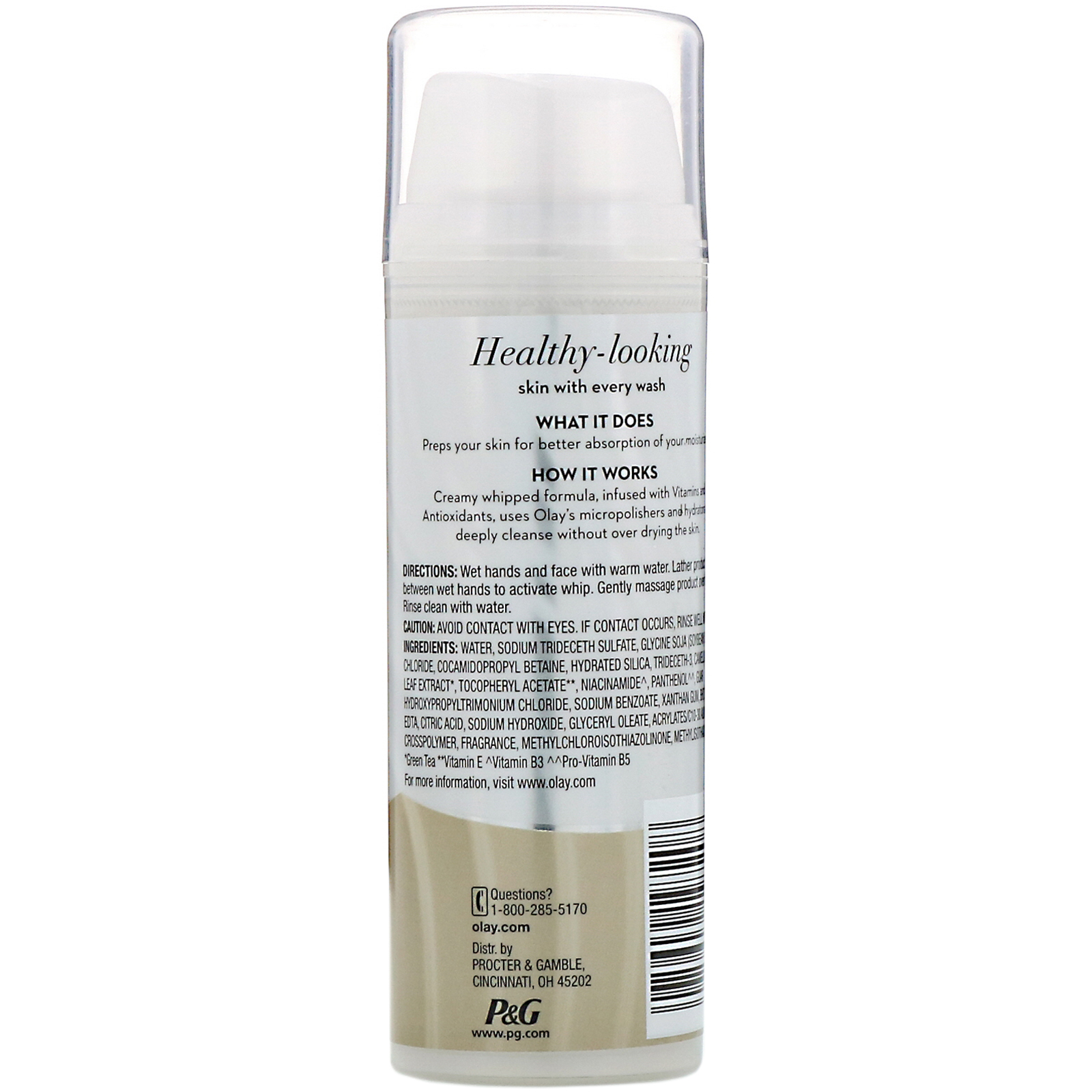 Olay, Total Effects, Cleansing Whip, Creme de Limpeza para Brilho, 150 ml (5 fl oz) - Imagem 2