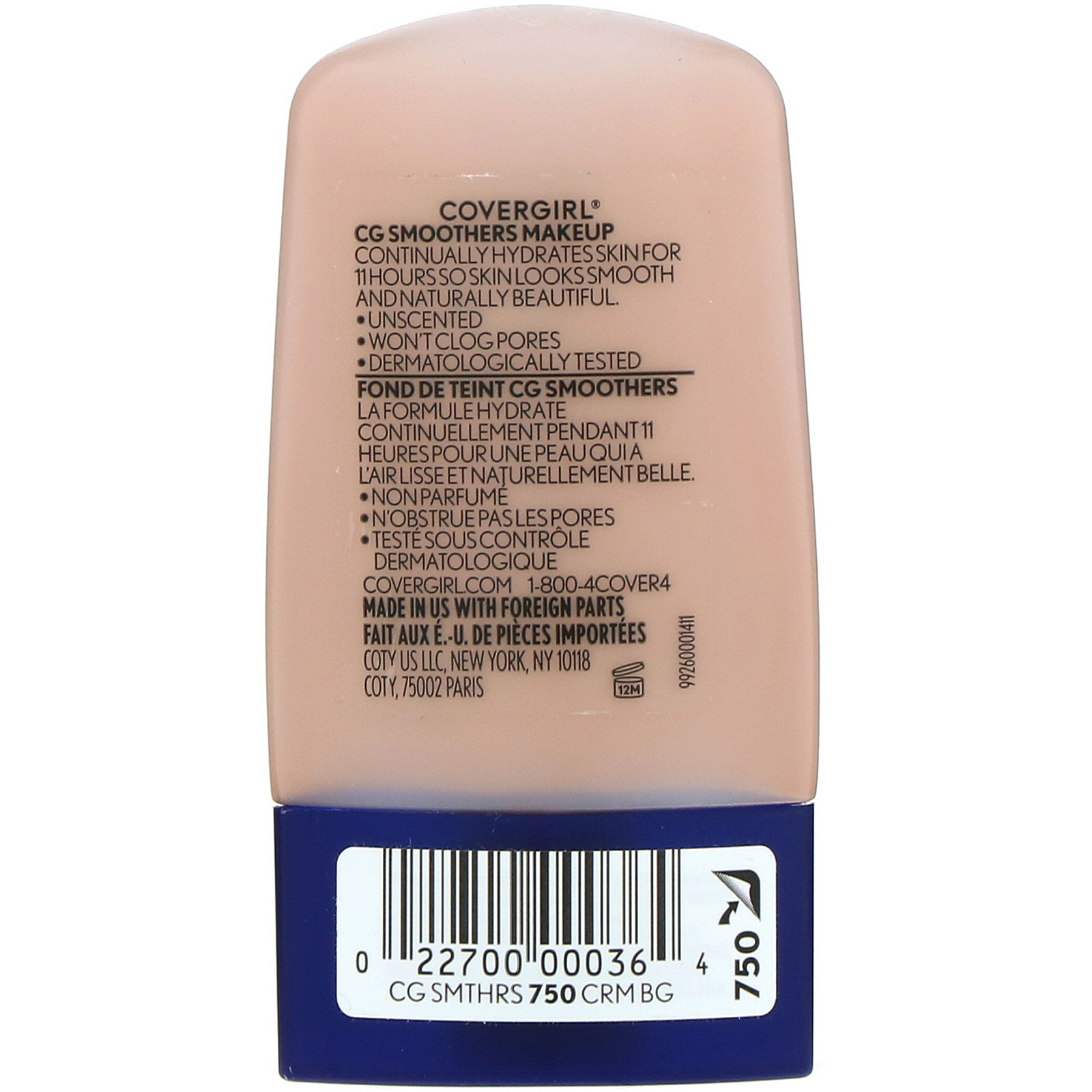Covergirl, Smoothers, maquiagem hidratante, 750 Creamy Beige, 30 ml - Imagem 2