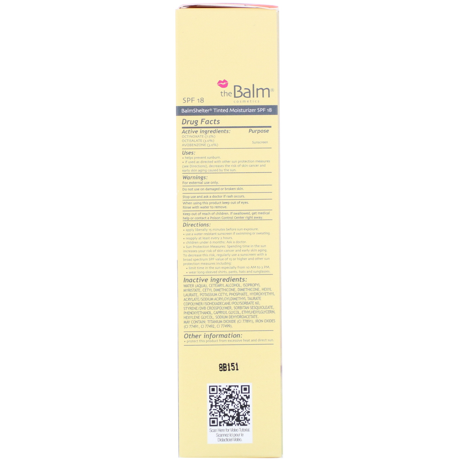 theBalm Cosmetics, Balm Shelter Tinted Moisturizer, SPF 18, Medium Dark, 2.15 fl oz (64 ml) - Imagem 3
