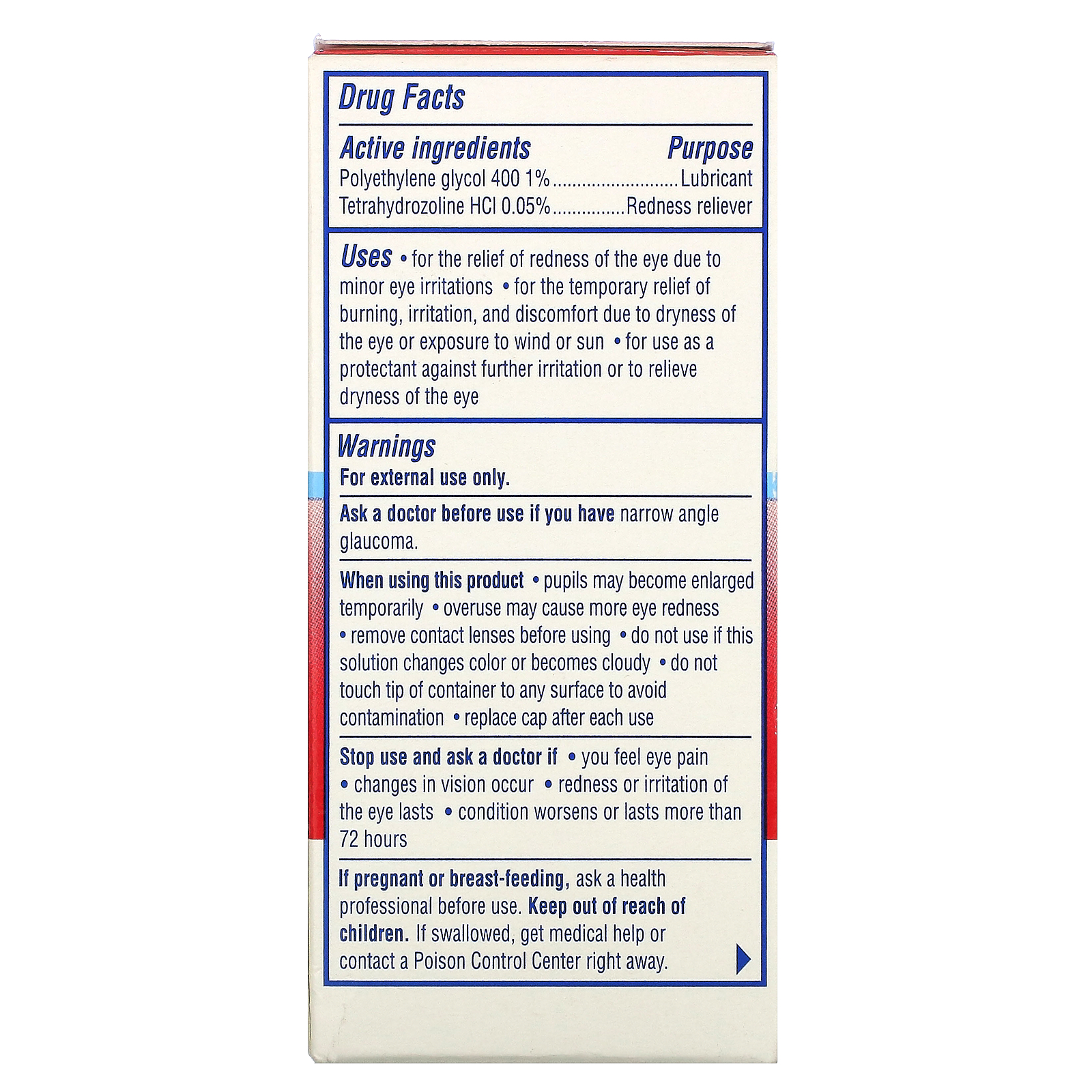 Visine, Red Eye, Hydrating Comfort, Lubricant/Redness Reliever Eye Drops, 1/2 fl oz (15 ml) - Imagem 3