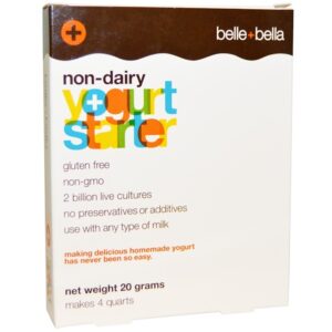Comprar belle+bella, iniciador para iogurte não-lácteo, 4 sachês, (5 g) cada preço no brasil alimentos belle+bella condimentos, óleos e vinagres marcas a-z suplemento importado loja 1 online promoção -