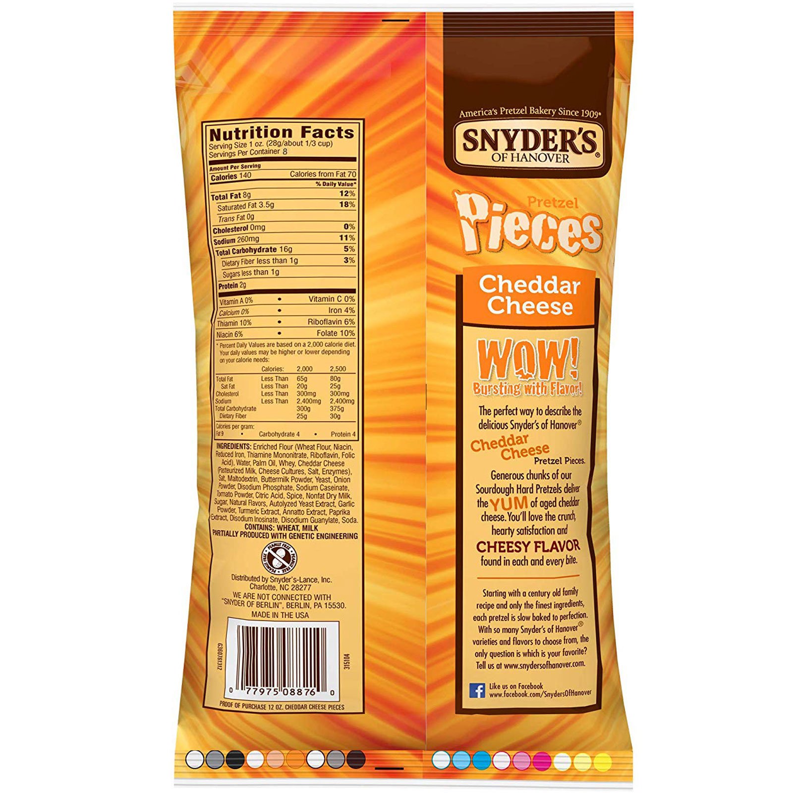 Snyder's, Pedaços de Pretzel, Cheddar, 8 oz (226,8 g) - Imagem 2