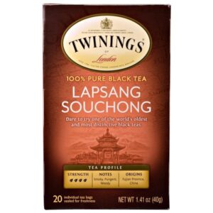 Comprar twinings, chá preto 100% natural, lapsang souchong, 20 sachês, 40g cada preço no brasil chá preto chás e café suplemento importado loja 3 online promoção -