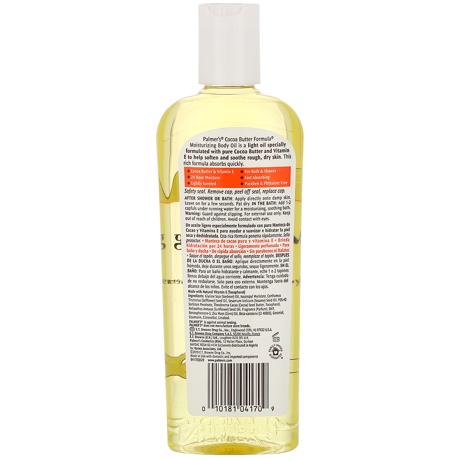 Palmer's, Cocoa Butter Formula, Moisturizing Body Oil, Lightly Scented, 8.5 fl oz (250 ml) - Imagem 2