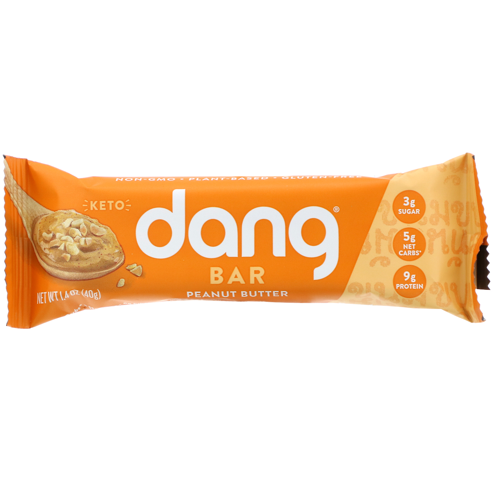 Dang, Keto Bar, Peanut Butter, 12 Bars, 1.4 oz (40 g) Each - Imagem 2