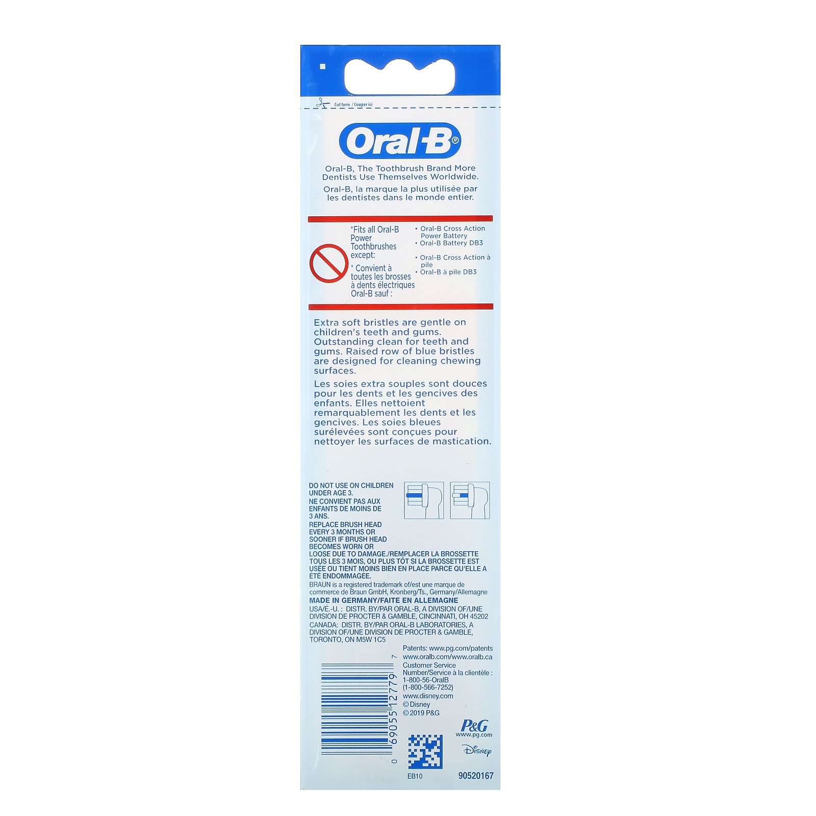 Oral-B, Kids, Disney Princess, Replacement Brush Heads, Extra Soft, 3+ Years, 2 Brush Heads - Imagem 2