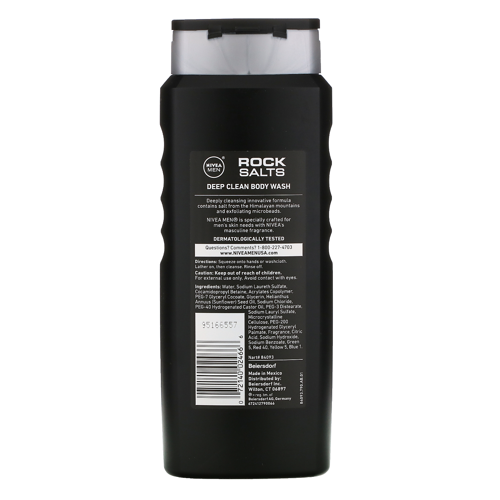 Nivea, Men, Deep Clean Body Wash, Rock Salts, 16.9 fl oz (500 ml) - Imagem 2