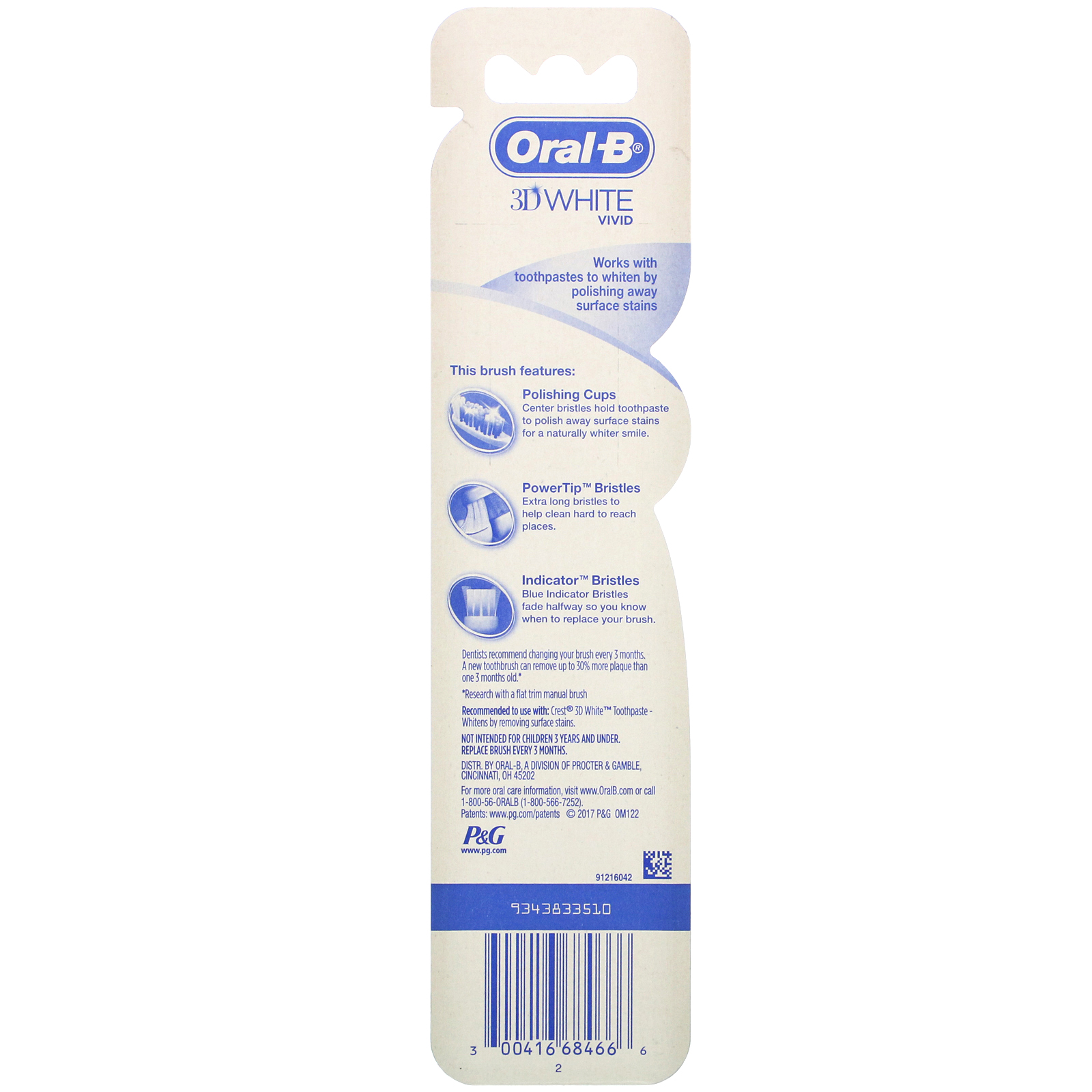 Oral-B, 3D White, Vivid Toothbrush, Soft, 2 Pack - Imagem 3