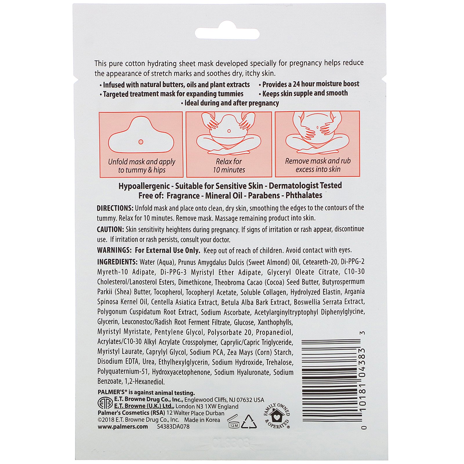 Palmer's, Cocoa Butter Formula, Tummy Mask for Stretch Marks, 1 Single Use Mask, 1.1 fl oz (33 ml) - Imagem 2