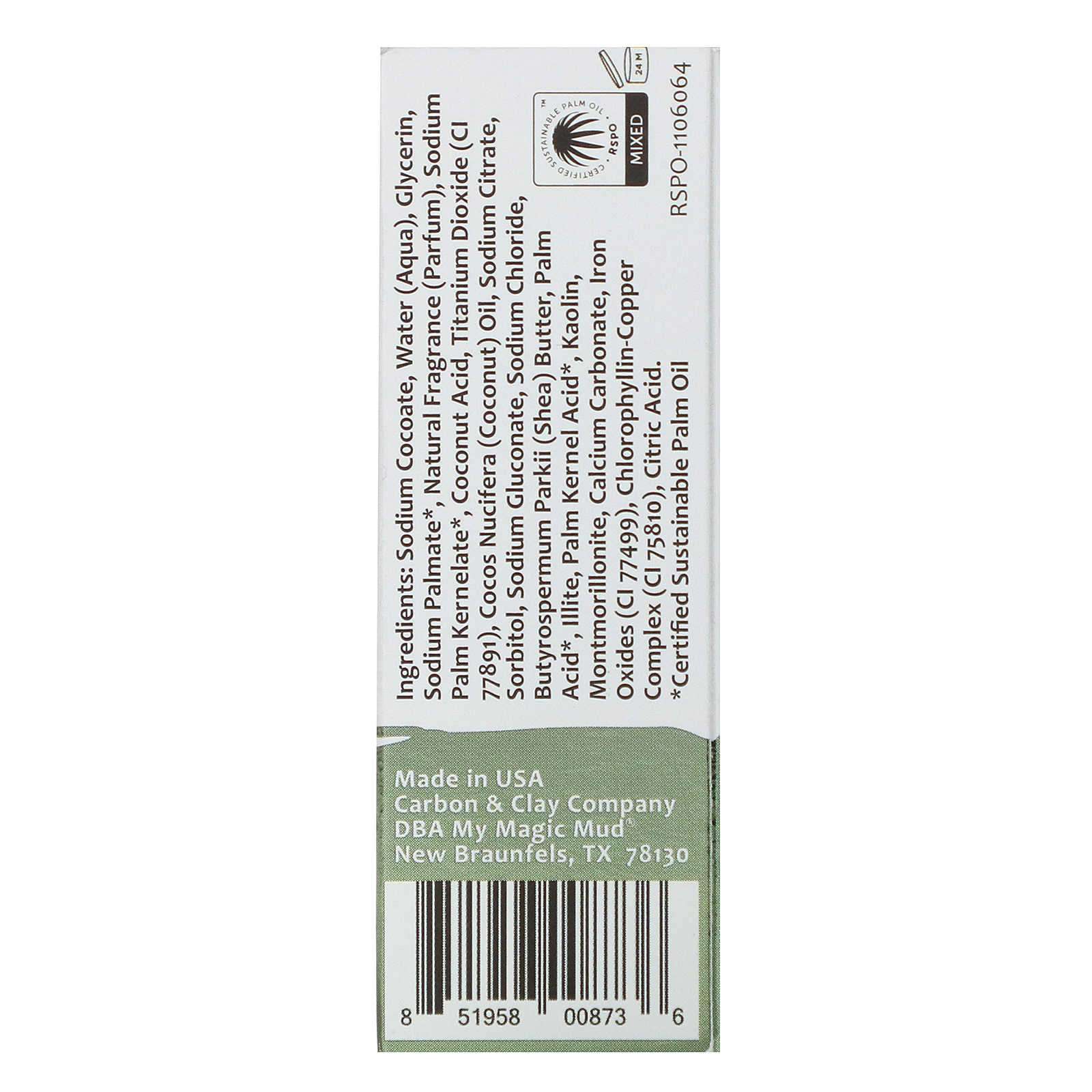 My Magic Mud, Clarifying Brightening Face Soap, French Green Clay, 3.75 oz (106.3 g) - Imagem 2