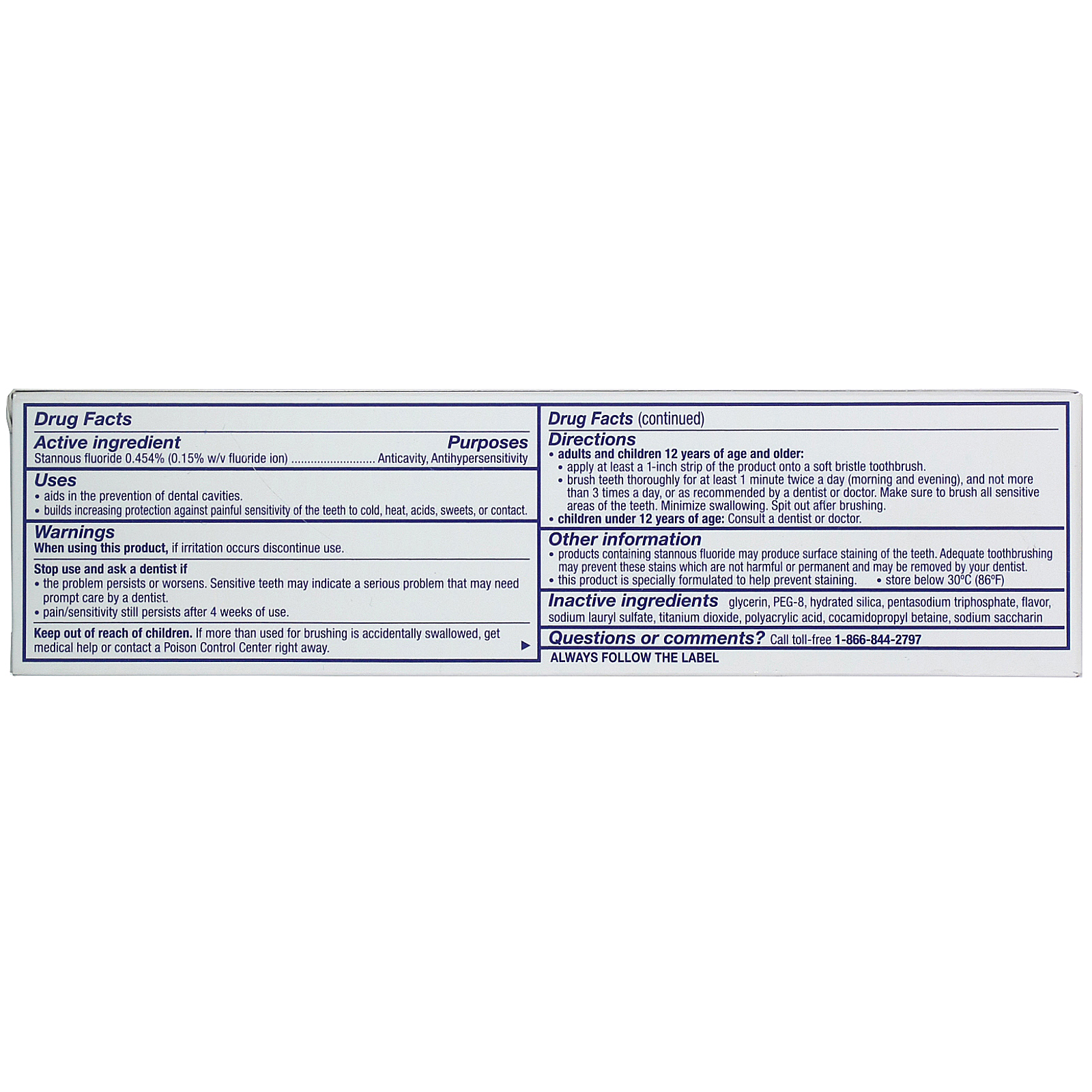 Sensodyne, Repair & Protect Whitening Toothpaste with Fluoride, 3.4 oz (96.4 g) - Imagem 3