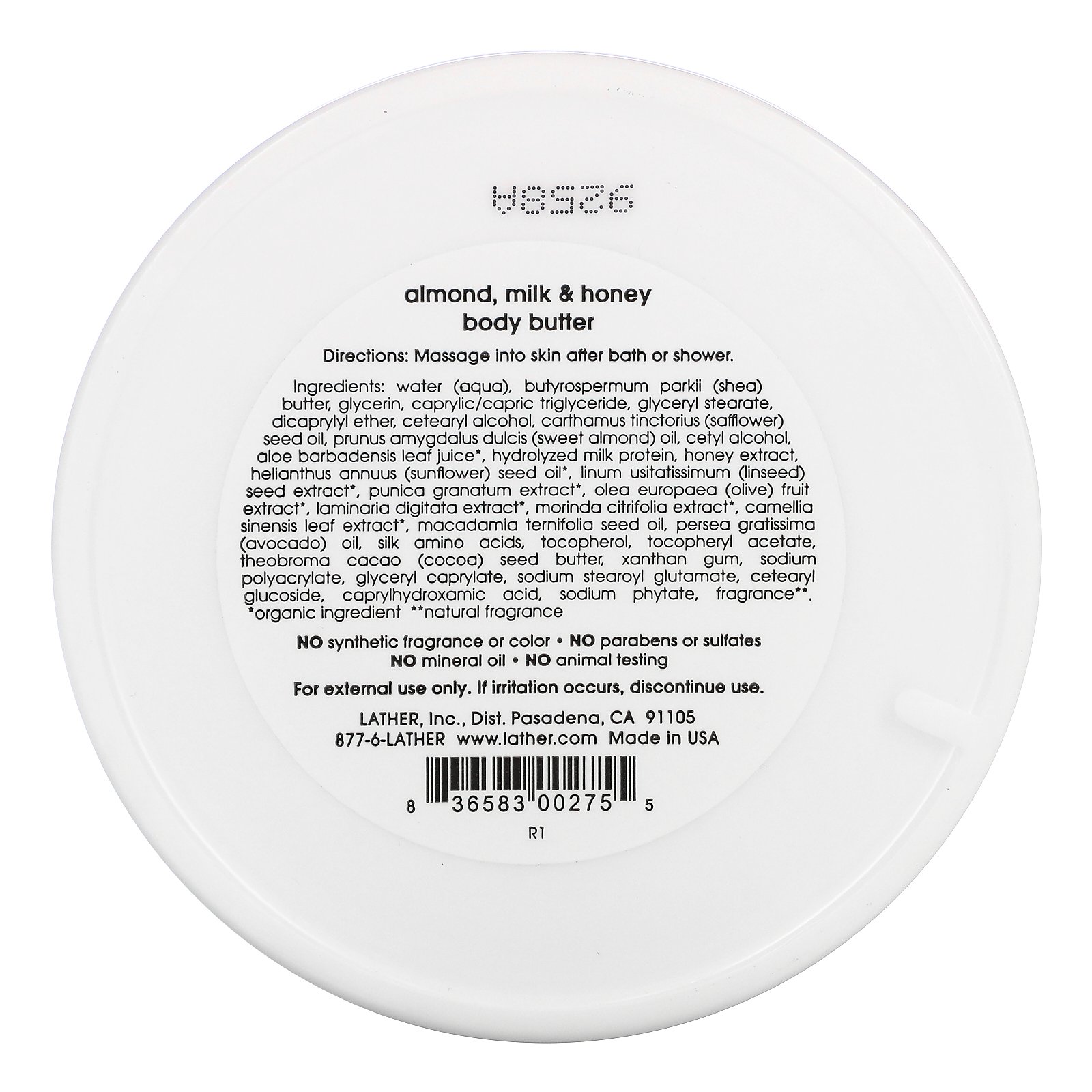 Lather, Almond, Milk & Honey Body Butter, 6.5 oz (184 g) - Imagem 2