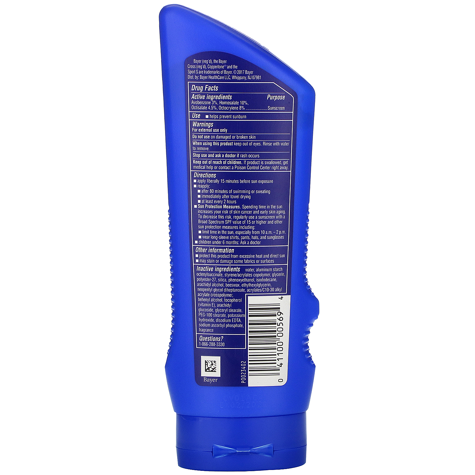 Coppertone, Sport, Sunscreen Lotion, SPF 50, 7 fl oz (207 ml) - Imagem 2