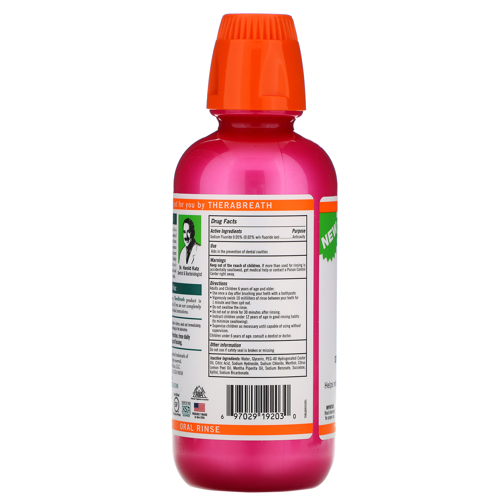TheraBreath, Healthy Smile, Oral Rinse, Sparkle Mint, 16 fl oz (473 ml) - Imagem 2