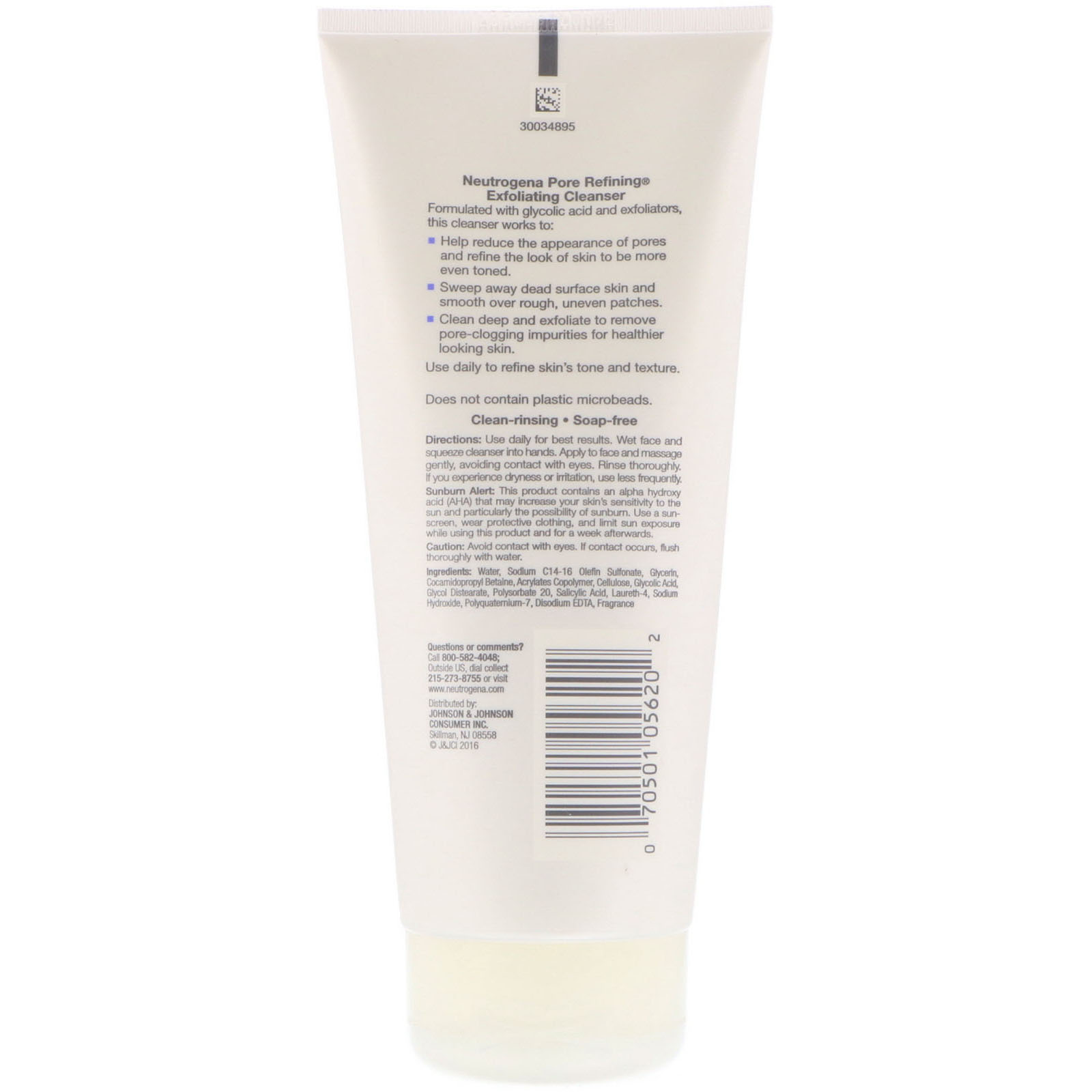 Neutrogena, Refinador de Poros, Limpeza Esfoliante, 6,7 fl oz (198 ml) - Imagem 2