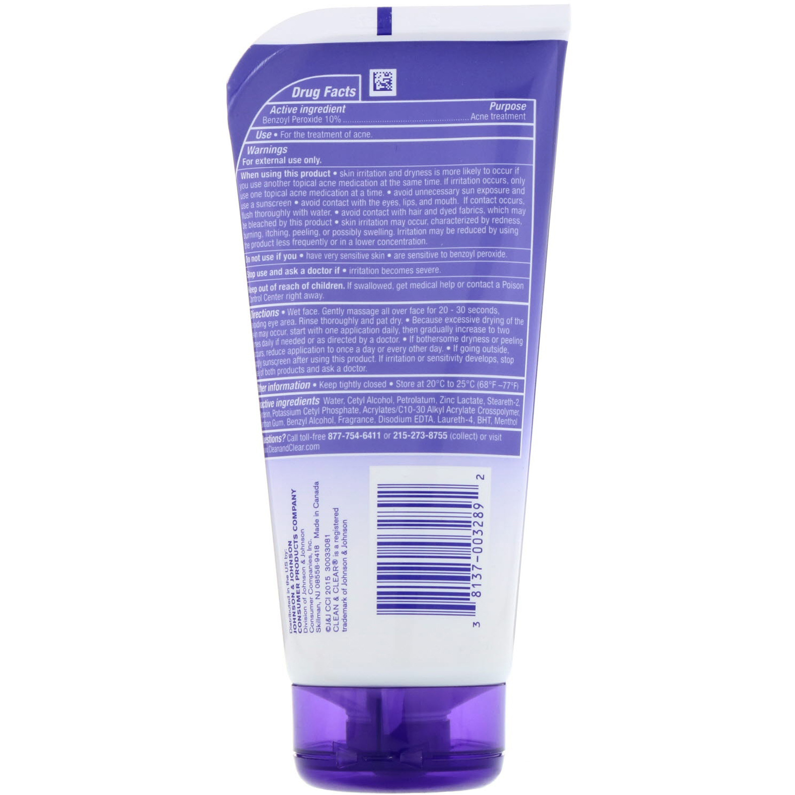 Clean & Clear, Produto de Limpeza Para Controle Contínuo da Acne, Fórmula Diária, 5 oz (142 g) - Imagem 2