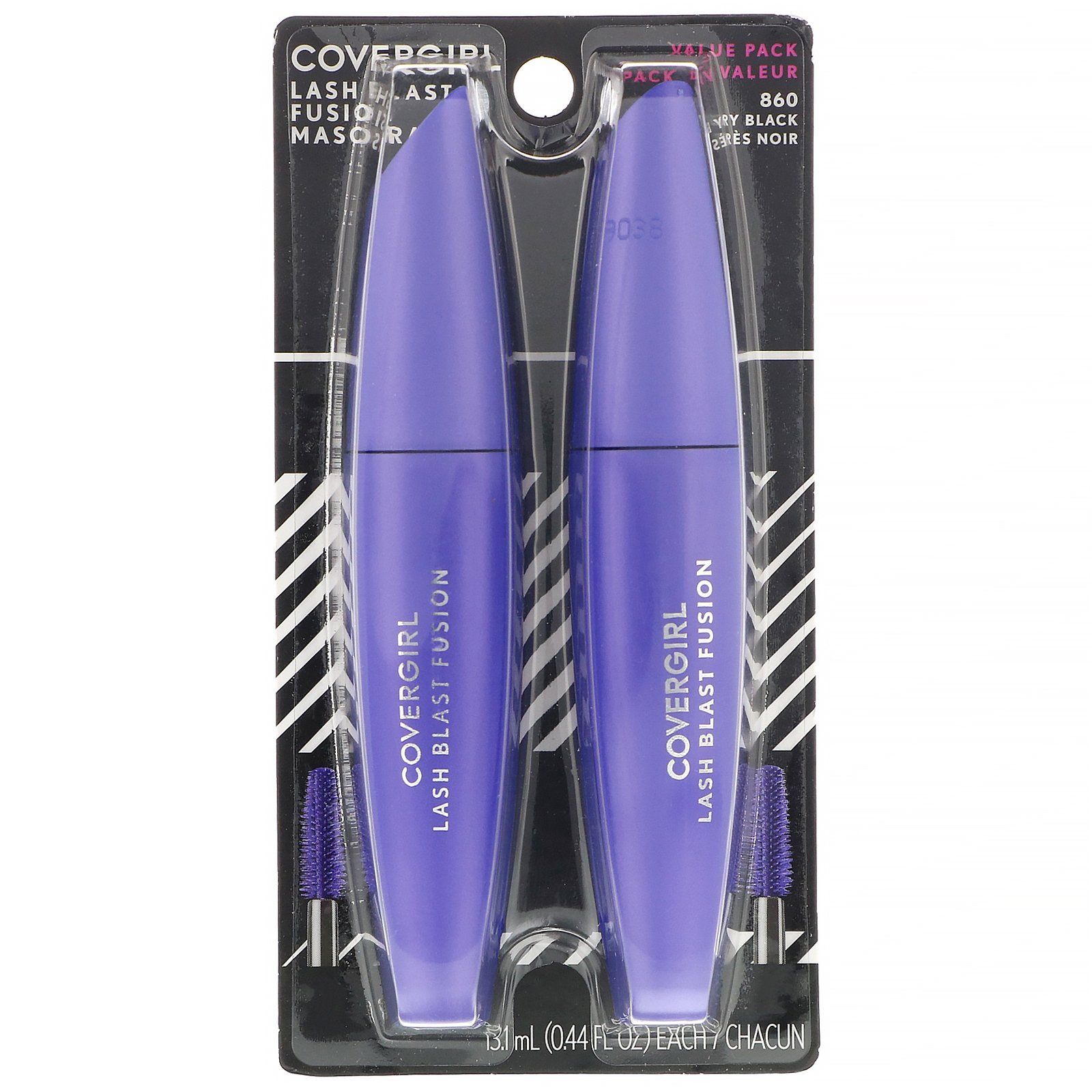 Covergirl, Rímel Lash Blast Fusion, 860 Muito preto, 2 unidades, 13,1 ml cada - Imagem 2