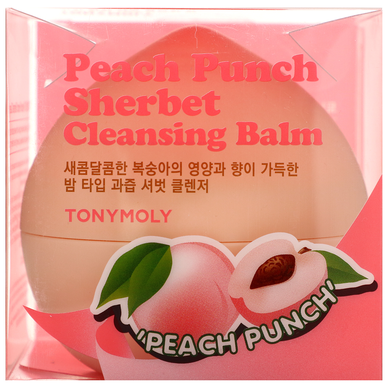 Tony Moly, Peach Punch, Sherbet Cleansing Balm, 2.82 oz (80 g) - Imagem 3