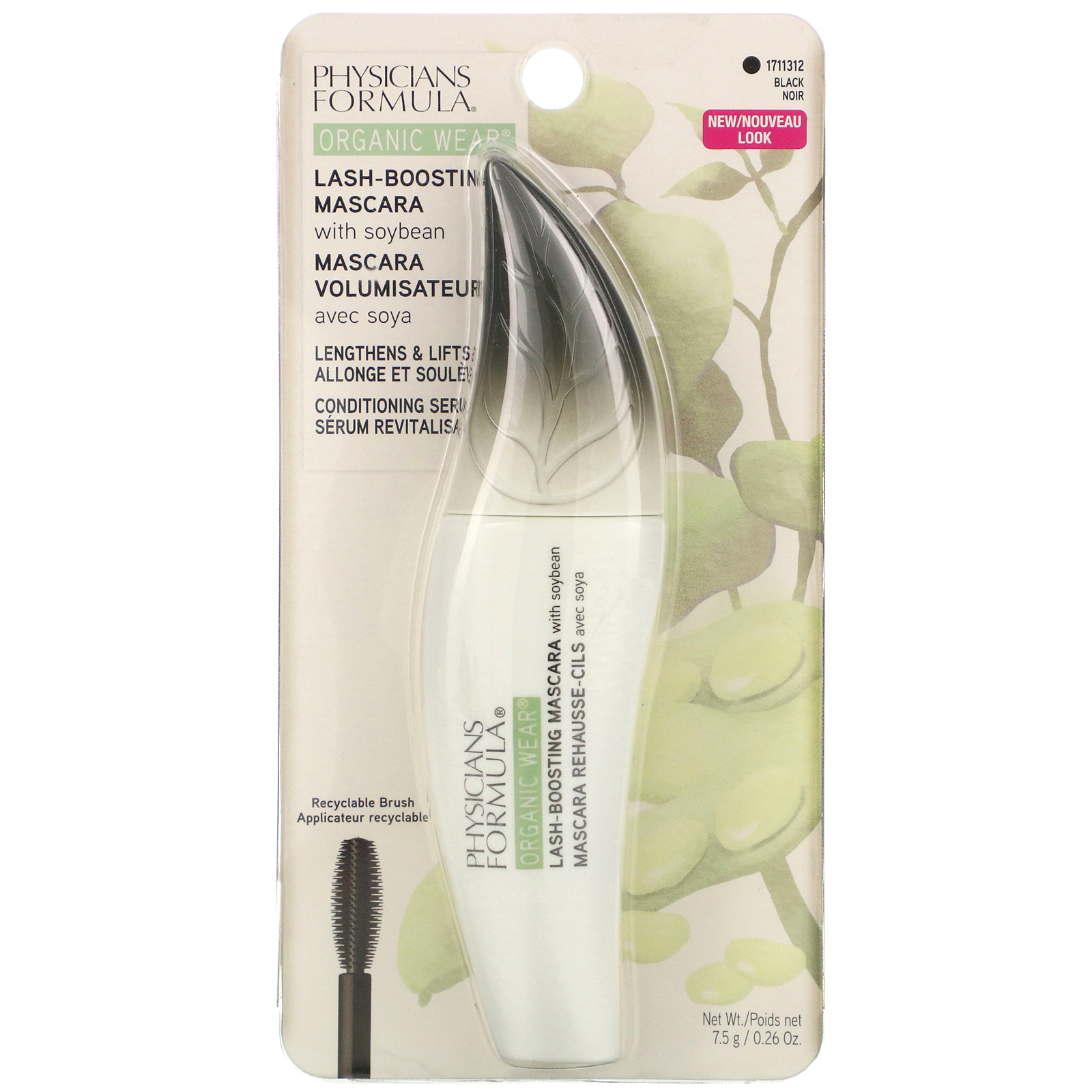 Physicians Formula, Organic Wear, Lash-Boosting Mascara, Black, 0.26 oz (7.5 g) - Imagem 2