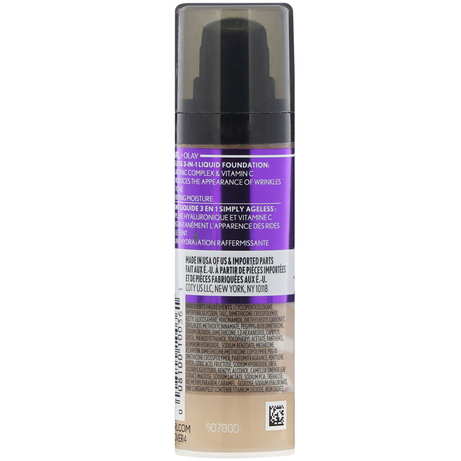 Covergirl, Olay Simply Ageless, Base 3 em 1, 210 Marfim clássico, 30 ml - Imagem 2