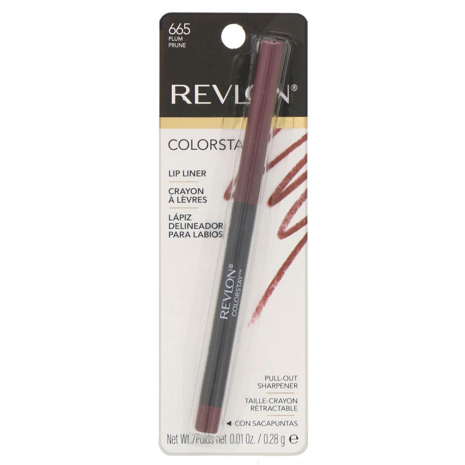 Revlon, Colorstay, Delineador labial, Plum 665, 0,28 g - Imagem 2