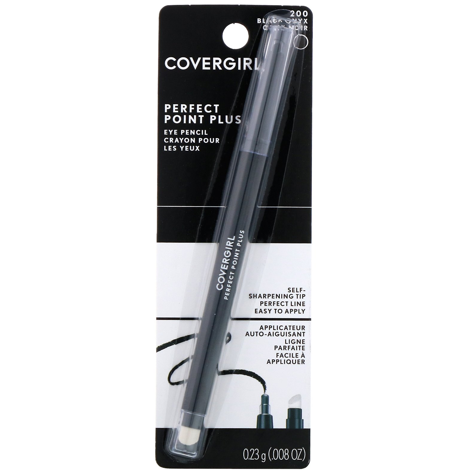 Covergirl, Perfect Point Plus, Lápis de olho, 200 Preto ônix, 0,23 g - Imagem 2