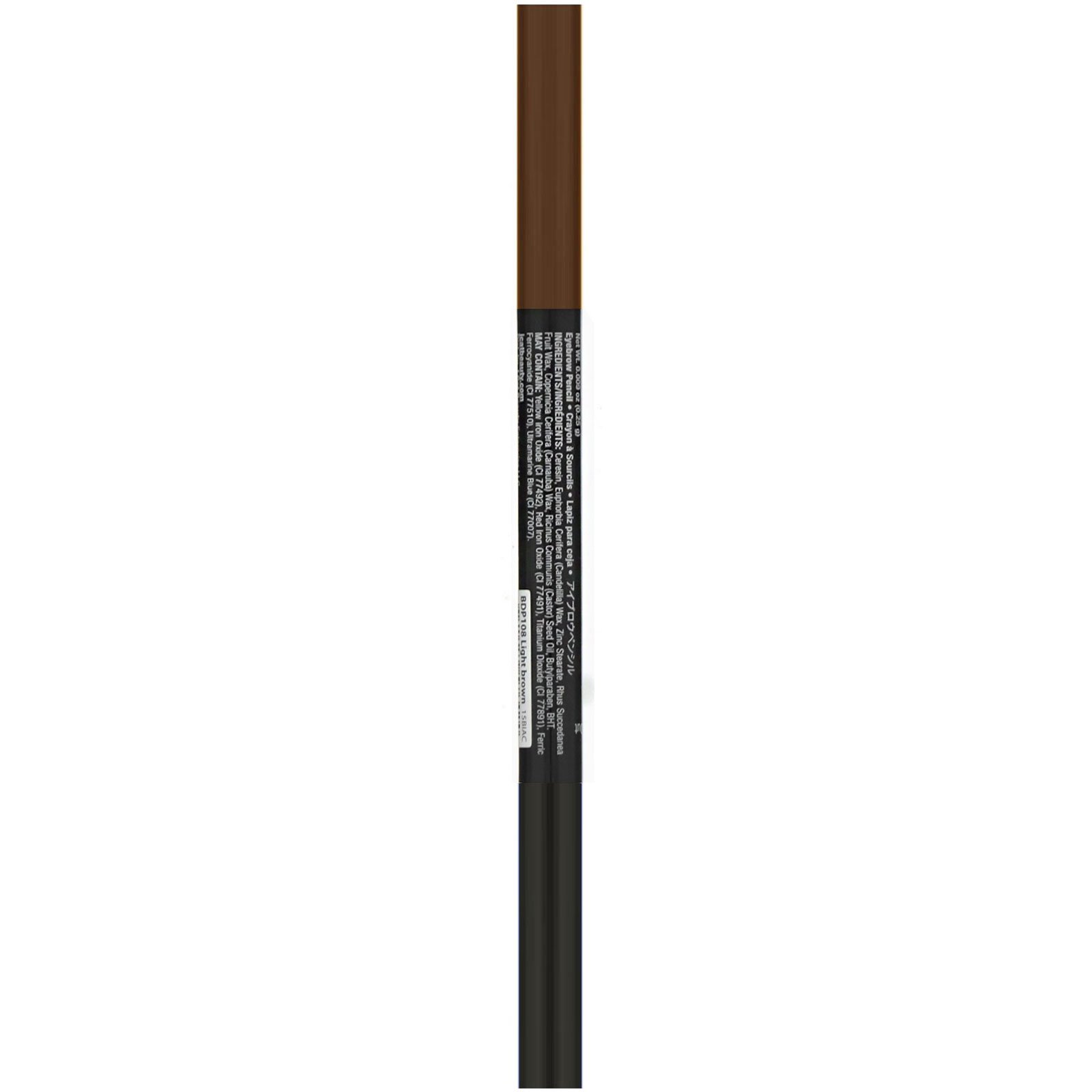 J.Cat Beauty, Lápis de sobrancelhas Perfect Duo, BDP108 Marrom claro, 0,25 g - Imagem 2