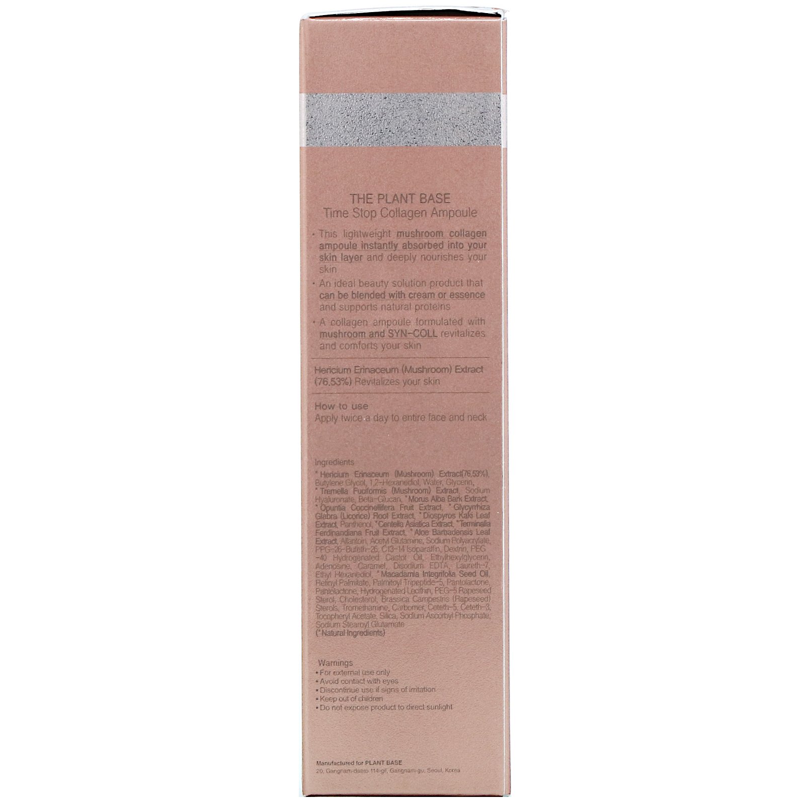 The Plant Base, Time Stop, Ampola de Colágeno, 20 ml (0,67 fl oz) - Imagem 3