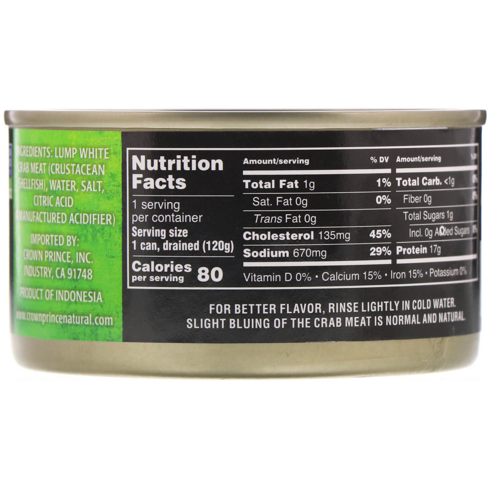 Crown Prince Natural, Fancy White-Lump Crab Meat, 6 oz (170 g) - Imagem 2