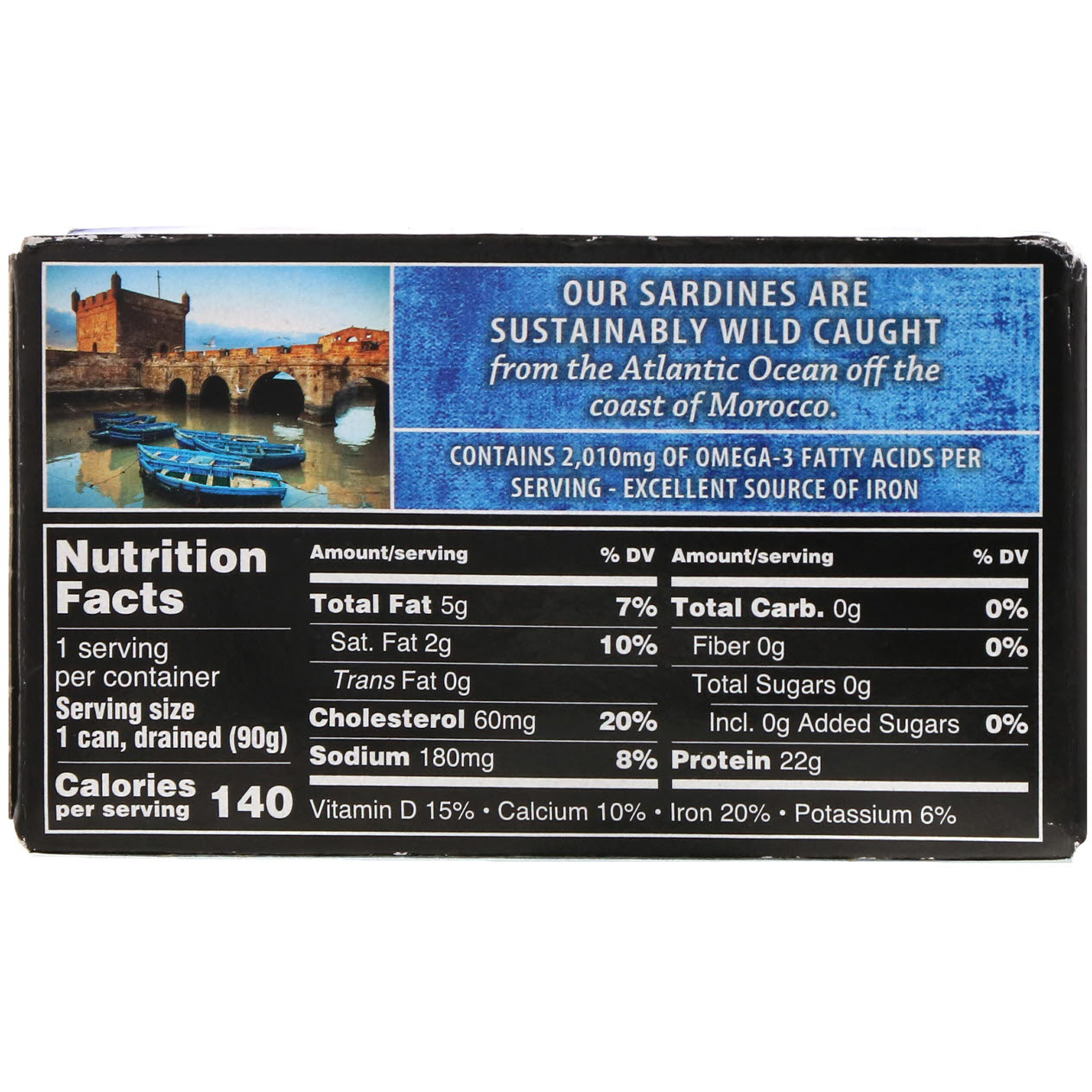 Crown Prince Natural, Sardinhas sem pele e sem espinhas, Embaladas à mão em água, 4.37 oz (125 g) - Imagem 2