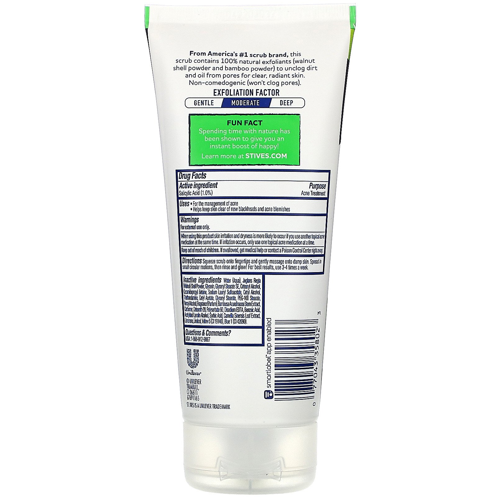 St. Ives, Green Tea & Bamboo Scrub, Blackhead Clearing, 6 oz (170 g) - Imagem 2