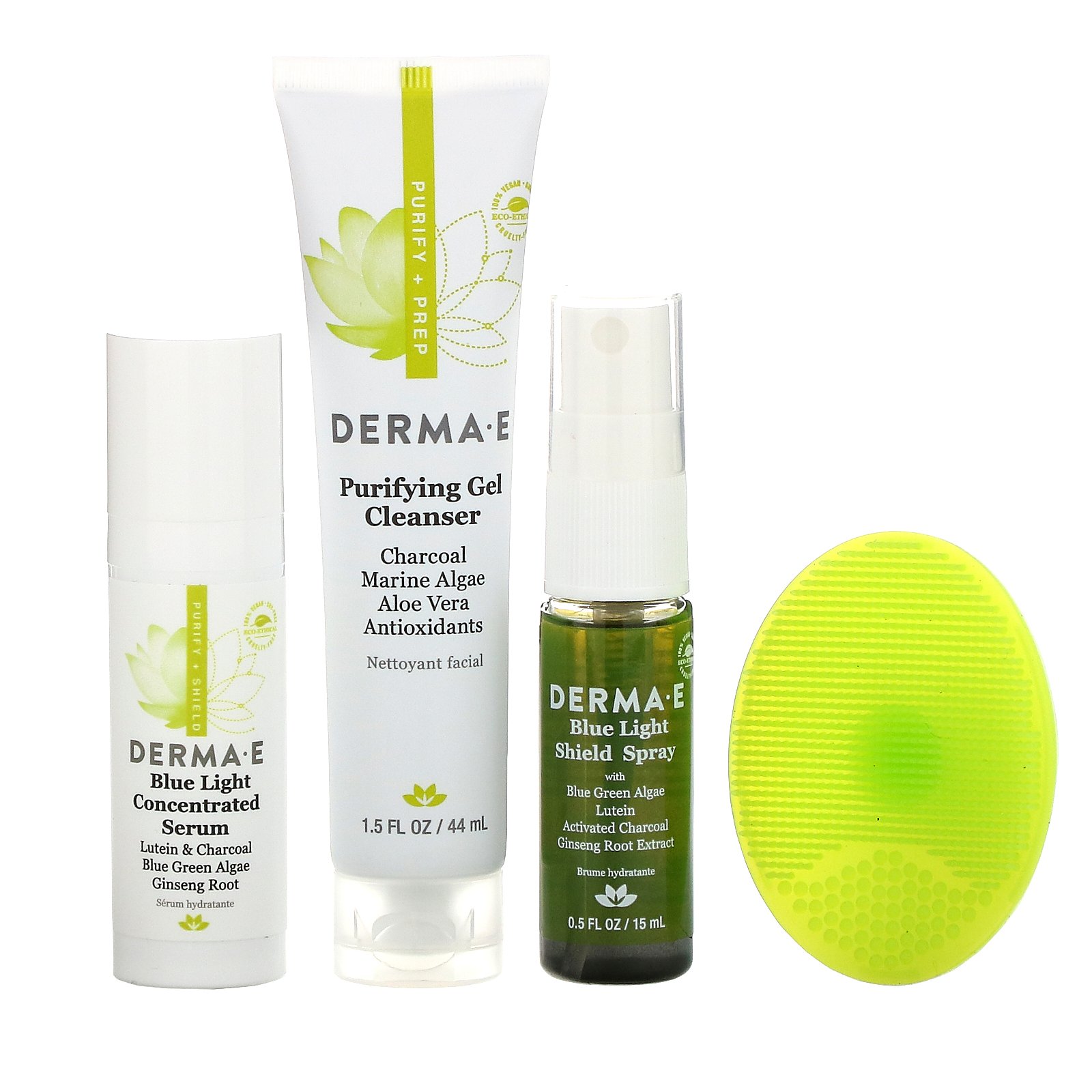 Derma E, Purify & Go, Clean Beauty Travel Kit, 5 Piece Kit - Imagem 3