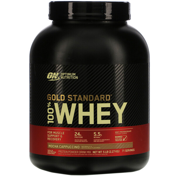 Optimum Nutrition, Gold Standard 100% Whey, Cappuccino e Mocha, 2,27 kg (5 lb)