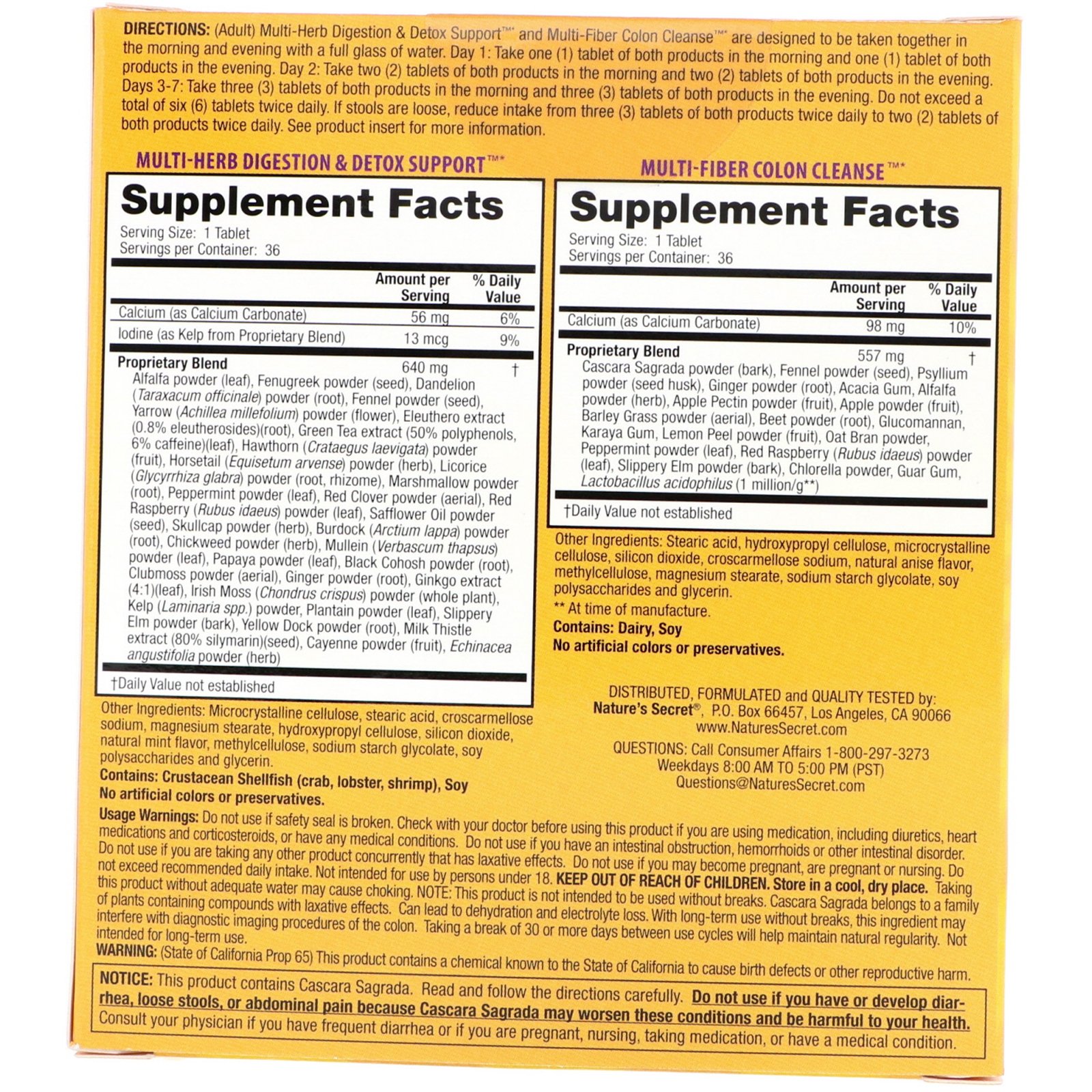 Nature's Secret, 7-Dias Limpeza Definitiva, Limpeza Total do Corpo em 2 Partes - Imagem 2