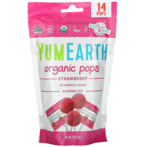 Comprar yumearth, organic strawberry pops, strawberry smash, 14 pops, 3. 1 oz (87 g) preço no brasil alimentos & lanches doces suplemento importado loja 267 online promoção -