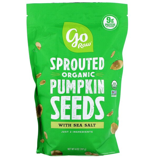 Go Raw, Organic Sprouted Pumpkin Seeds with Sea Salt, 14 oz (397 g)