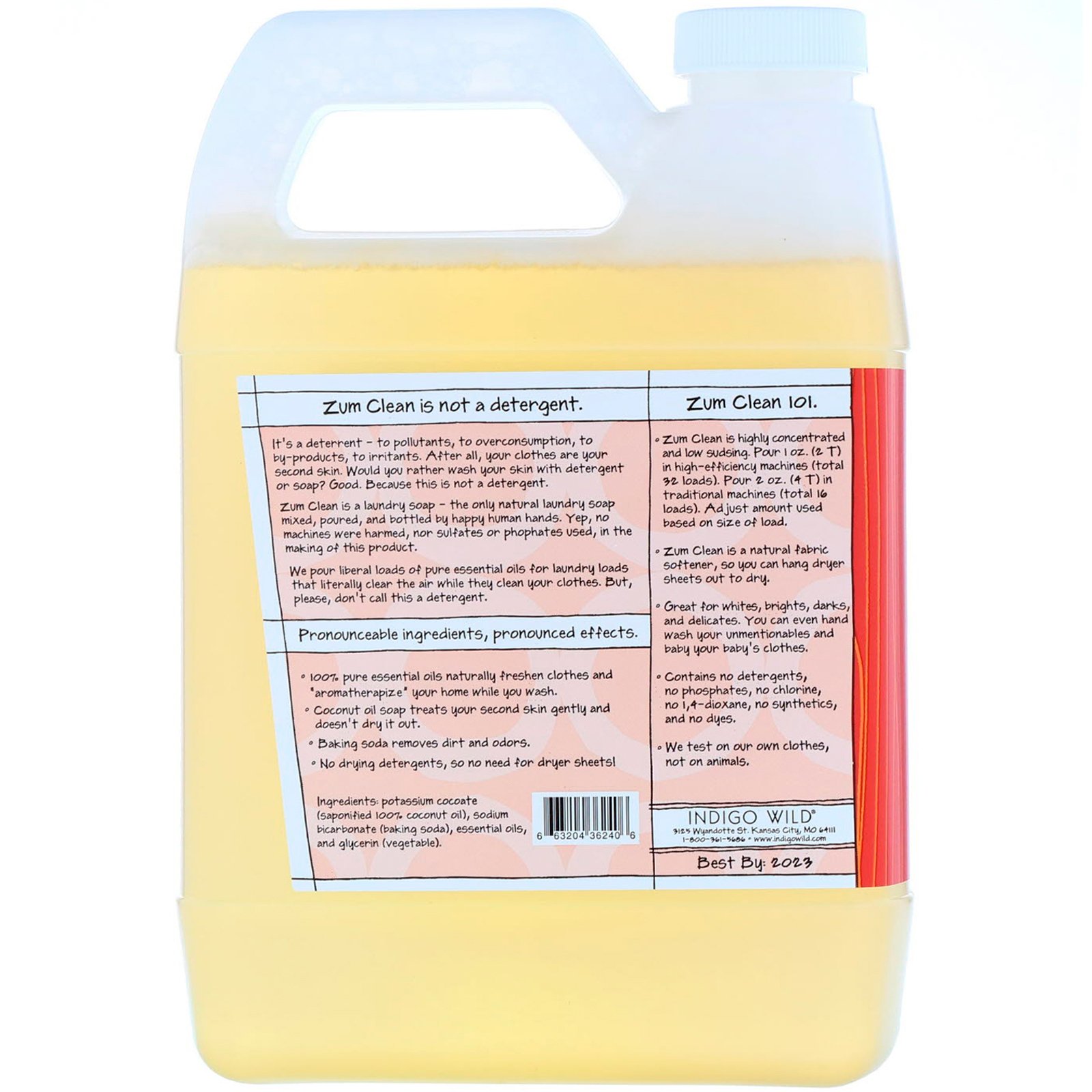 ZUM, Zum Clean, Lava-roupas com aromaterapia, Laranja Doce, 32 fl oz (0,94 l) - Imagem 2