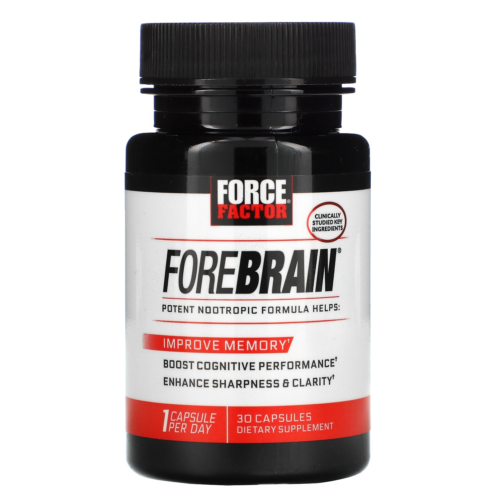 Force Factor, Forebrain, Energy & Focus Formula, 30 Capsules - Imagem 3