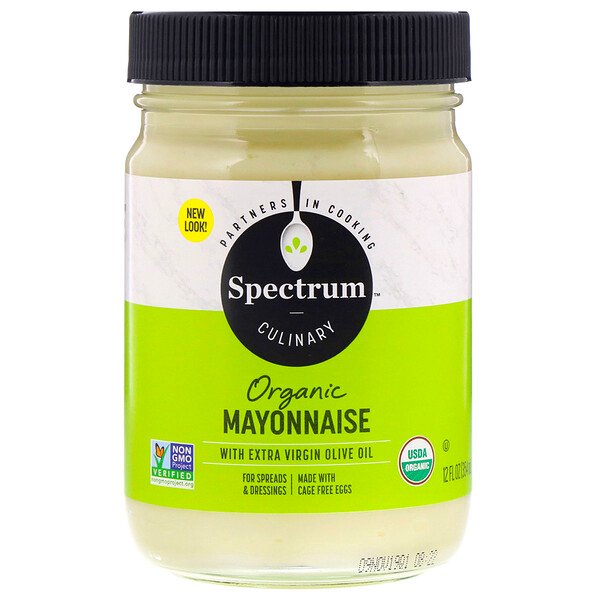 Spectrum Culinary, Maionese orgânica com azeite de oliva, 12 fl. oz. (354 mL)