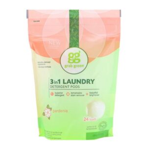 Comprar grab green, detergente para roupas em cápsulas 3 em 1, gardênia, 24 lavagens, 384 g (13,5 oz) preço no brasil detergentes lar lavanderia limpeza marcas a-z nellie's suplemento importado loja 65 online promoção -
