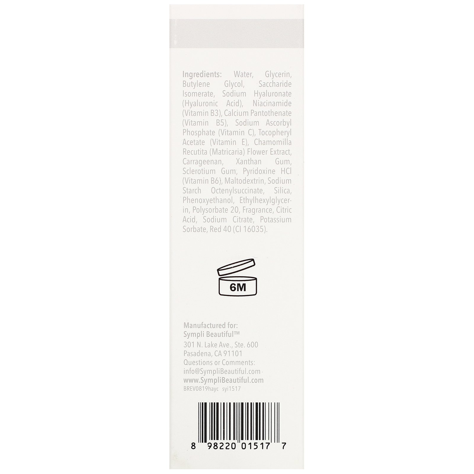 Sympli Beautiful, Complexo Rejuvenescedor de Ácido Hialurônico, 30 ml (1 fl oz) - Imagem 4